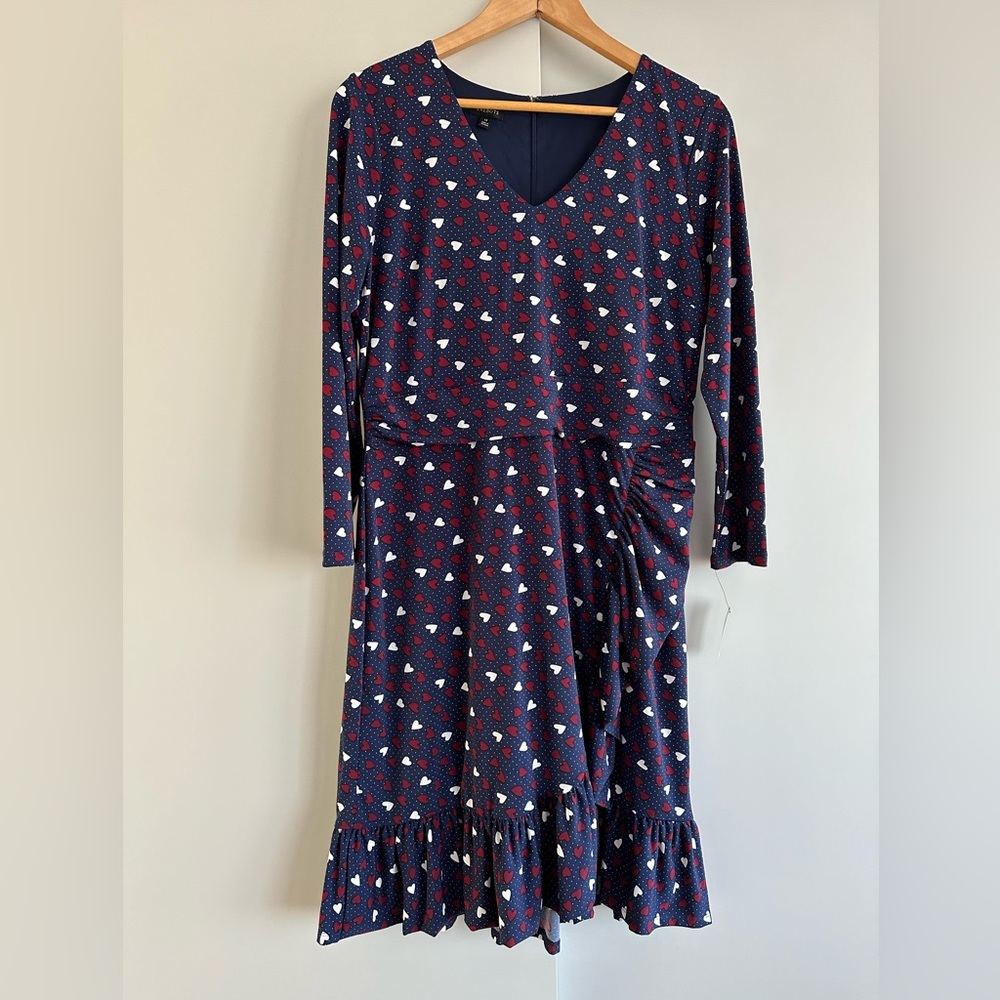 NWT Talbots heart pattern dress size 12